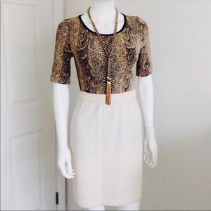 WOLFORD snake print stretchy top Size Small